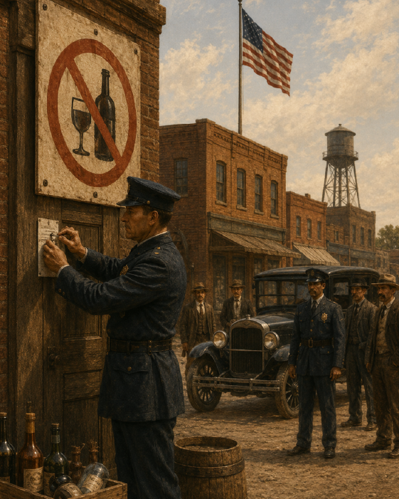 Image of a poster depicting that Sotol was prohibited during the early 20th century